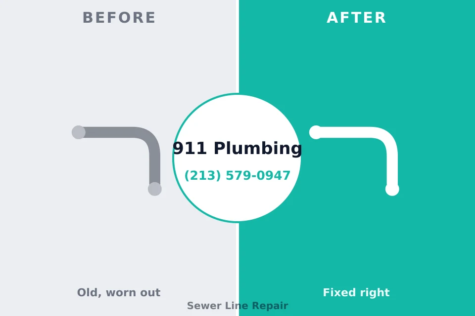 Before and after: plumbing repair Haverford College, PA